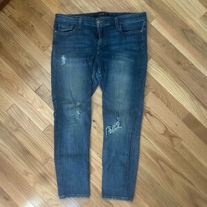 Joe”s distressed/ripped skinny jeans. 27” inseam